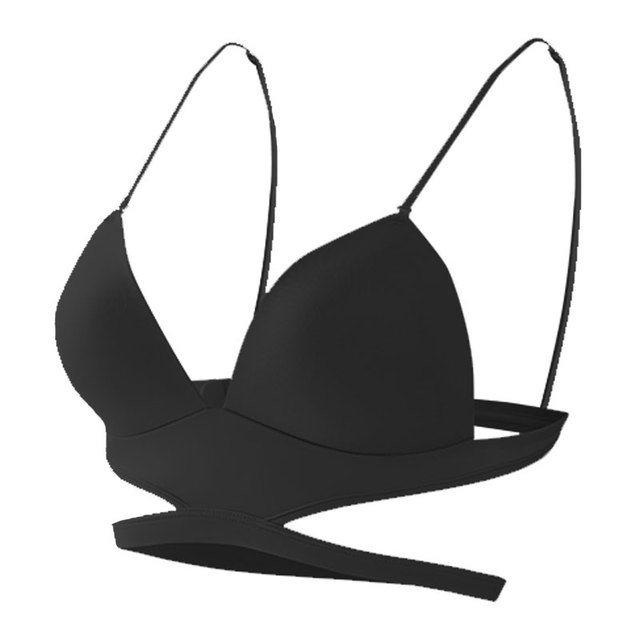 Criss-cross backless bra
