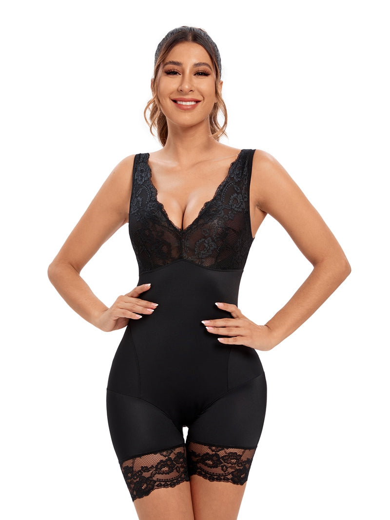 V-Neck Fitted Romper