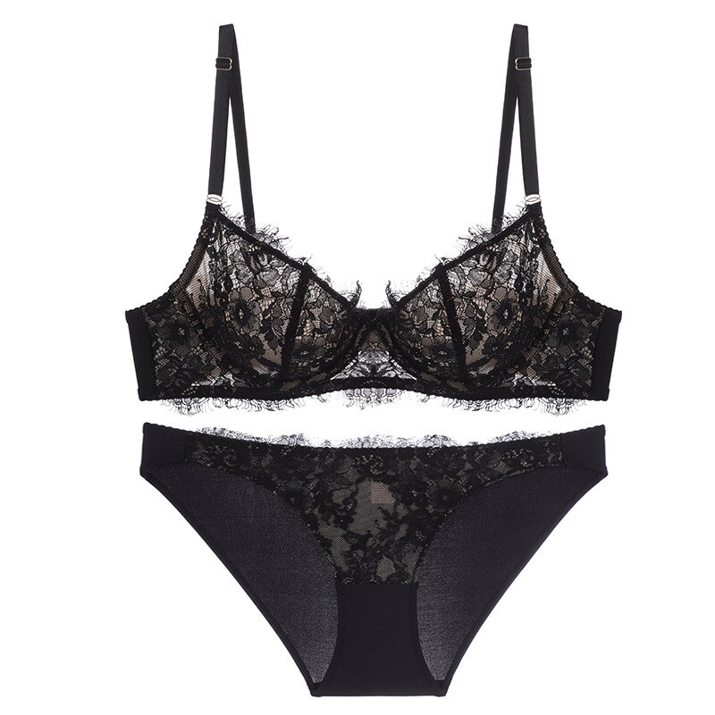 Black sexy lace set