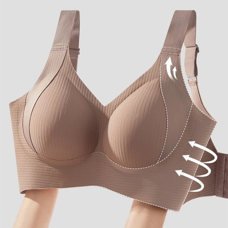 Seamless anti sagging bra