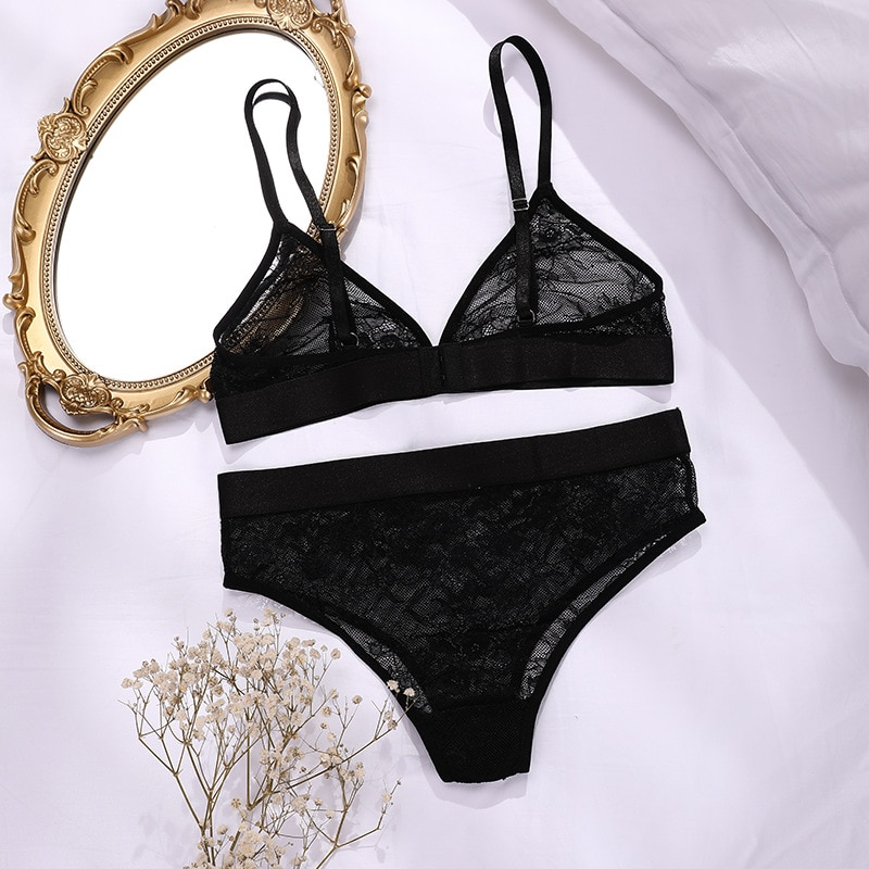 Black sexy two piece set