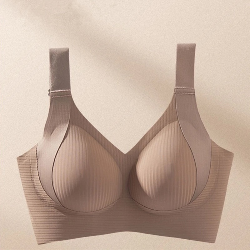 Seamless anti sagging bra