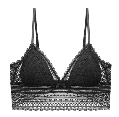 Lace triangle backless bra