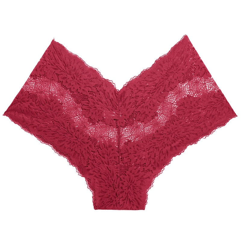 Floral embroidered lace boyshorts