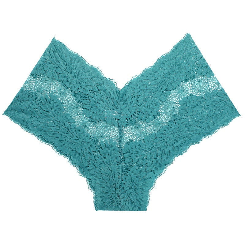 Floral embroidered lace boyshorts